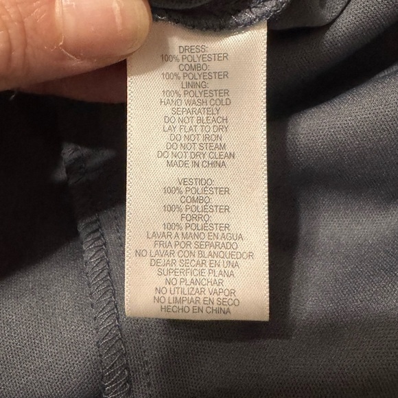 Alex Evenings Cap Sleeve Long Mock Dress in Charcoal - Picture 7 of 8